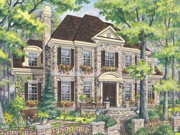 Luxury Colonial House Plan, 072H-0235