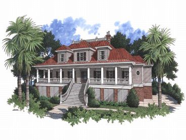 Southern Luxury Home, 017H-0030