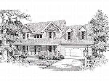 Two-Story Home Plan, 018H-0009