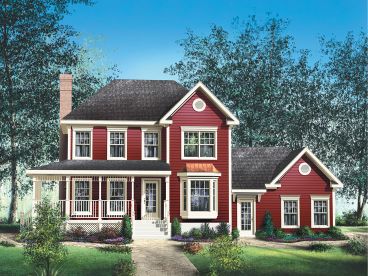 Country Traditional House Plan, 072H-0119