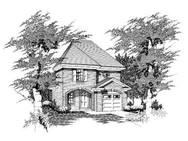 Narrow Lot House Plan, 061H-0007