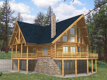 Log Home Plan, 012L-0054