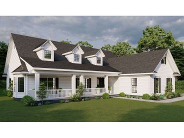 Country Ranch House Plan, 025H-0045