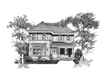 Narrow Lot Home Plan, 061H-0062