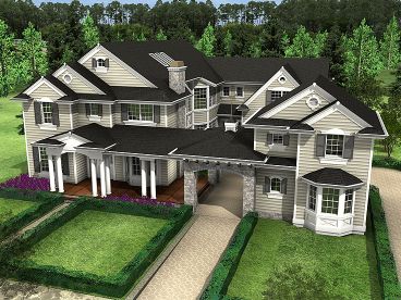 Two-Stroy Home Plan, 035H-0091