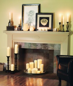 Fireplace with Candles