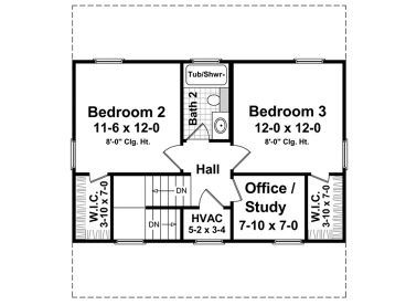 2nd Floor Plan, 001H-0013