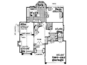 1st Floor Plan, 032H-0041