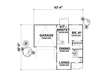 1st Floor Plan, 016H-0054