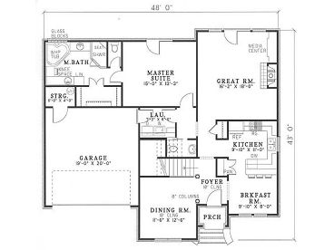 1st Floor Plan, 025H-0061
