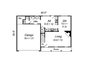 1st Floor Plan, 061H-0022