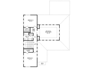 2nd Floor Plan, 062H-0071