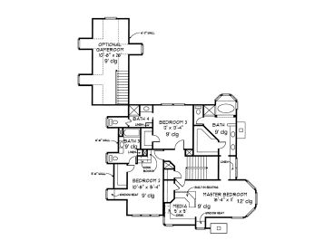 2nd Floor Plan, 054H-0092