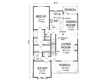 1st Floor Plan, 059H-0212