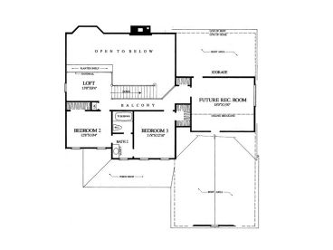 2nd Floor Plan, 063H-0149