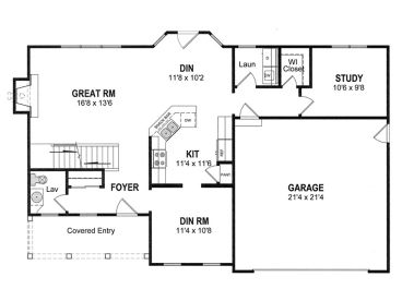 1st Floor Plan, 014H-0043
