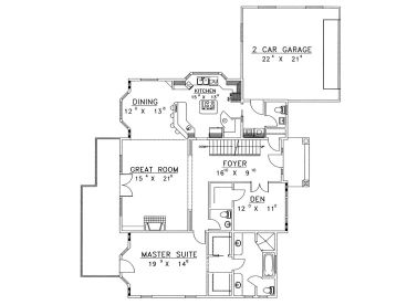 1st Floor Plan, 012H-0046
