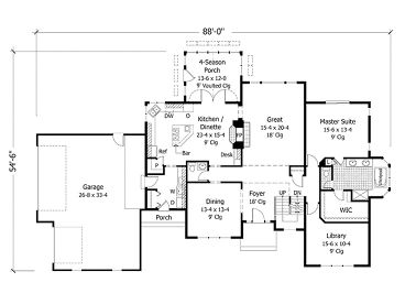 1st Floor Plan, 023H-0034