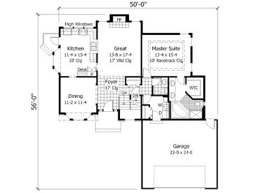 1st Floor Plan, 023H-0002