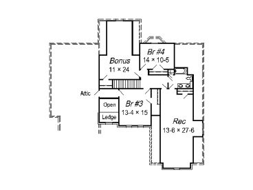 2nd Floor Plan, 061H-0121