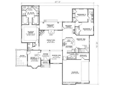 1st Floor Plan, 025H-0078
