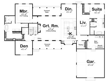 1st Floor Plan, 050H-0313
