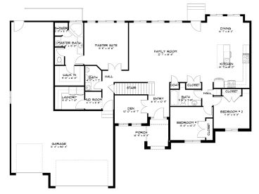 1st Floor Plan, 065H-0061