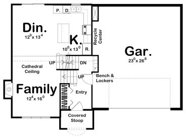 1st Floor Plan, 050H-0209