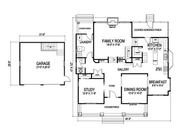 1st Floor Plan, 058H-0049