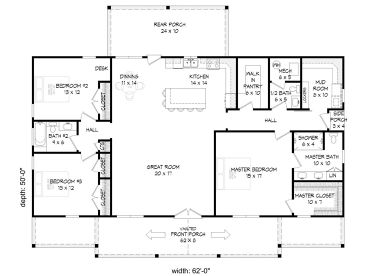 Floor Plan, 062H-0460