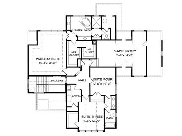 2nd Floor Plan, 029H-0037