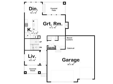 1st Floor Plan, 050H-0265