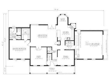 1st Floor Plan, 068H-0014