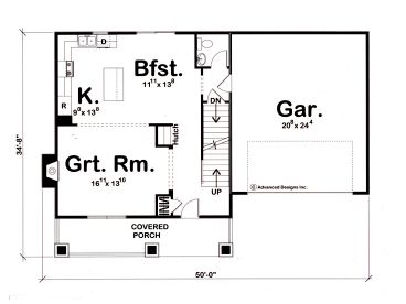 1st Floor Plan, 050H-0092