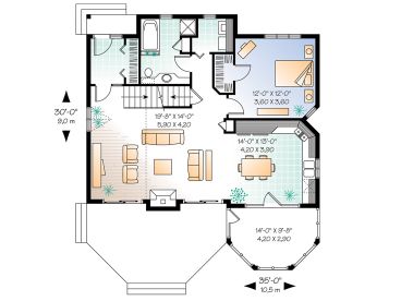 1st Floor Plan, 027H-0076
