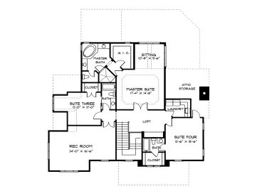 2nd Floor Plan, 029H-0029