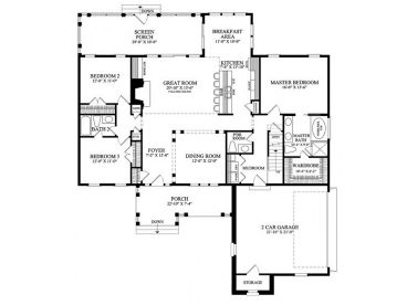 1st Floor Plan, 063H-0073