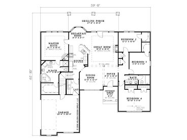 1st Floor Plan, 025H-0215