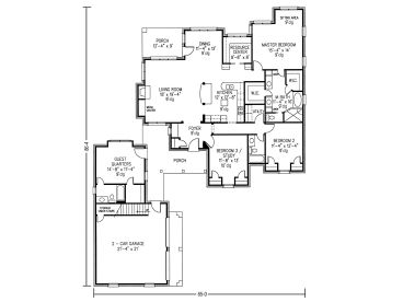 1st Floor Plan, 054H-0001