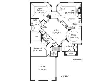 1st Floor Plan, 061H-0068