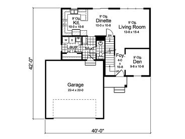 1st Floor Plan, 023H-0160