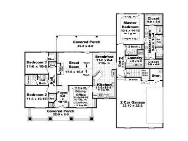 1st Floor Plan, 001H-0147