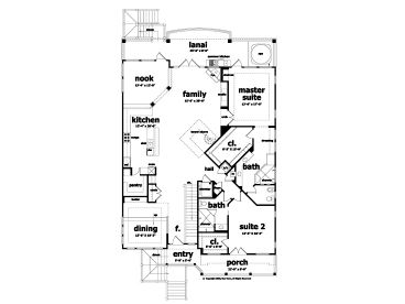 2nd Floor Plan, 052H-0011