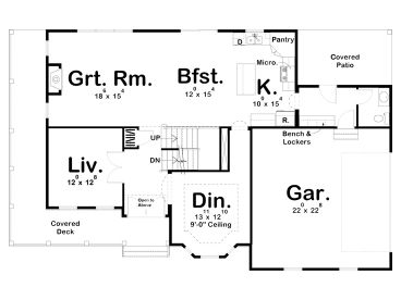 1st Floor Plan, 050H-0219