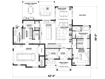 1st Floor Plan, 027H-0567