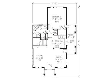 1st Floor Plan, 054H-0014