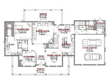 1st Floor Plan, 073H-0026