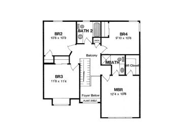 2nd Floor Plan, 014H-0044