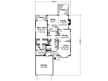 1st Floor Plan, 022H-0077
