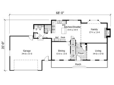 1st Floor Plan, 023H-0006